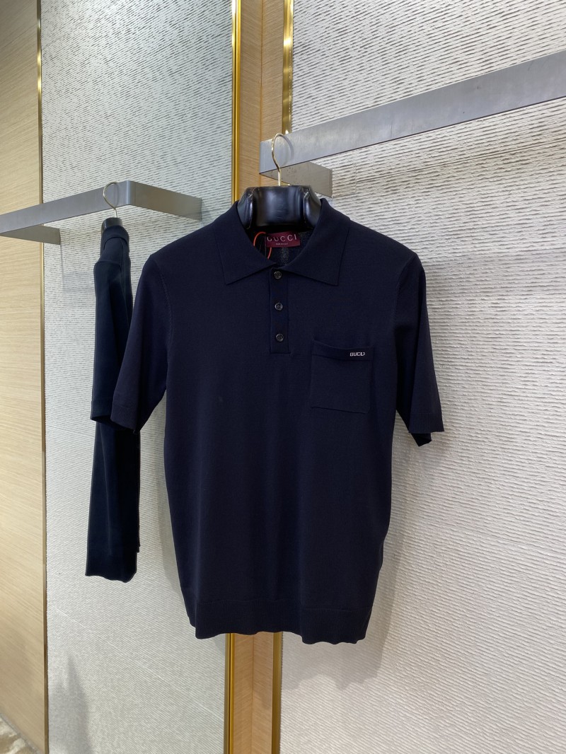 Gucci Alphabet Appliqu??d Knit Polo Shirt 4
