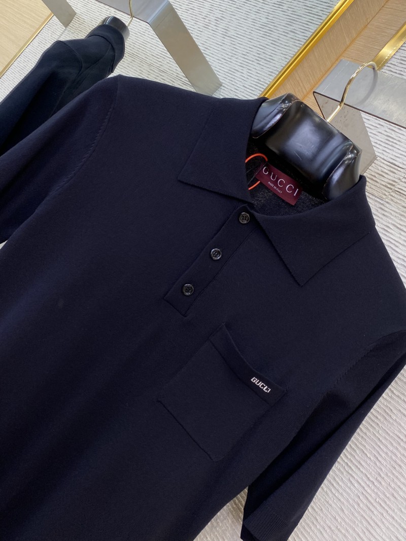 Gucci Alphabet Appliqu??d Knit Polo Shirt 5