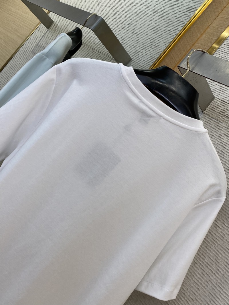 LV Neon Print Round Neck Short Sleeve White 7