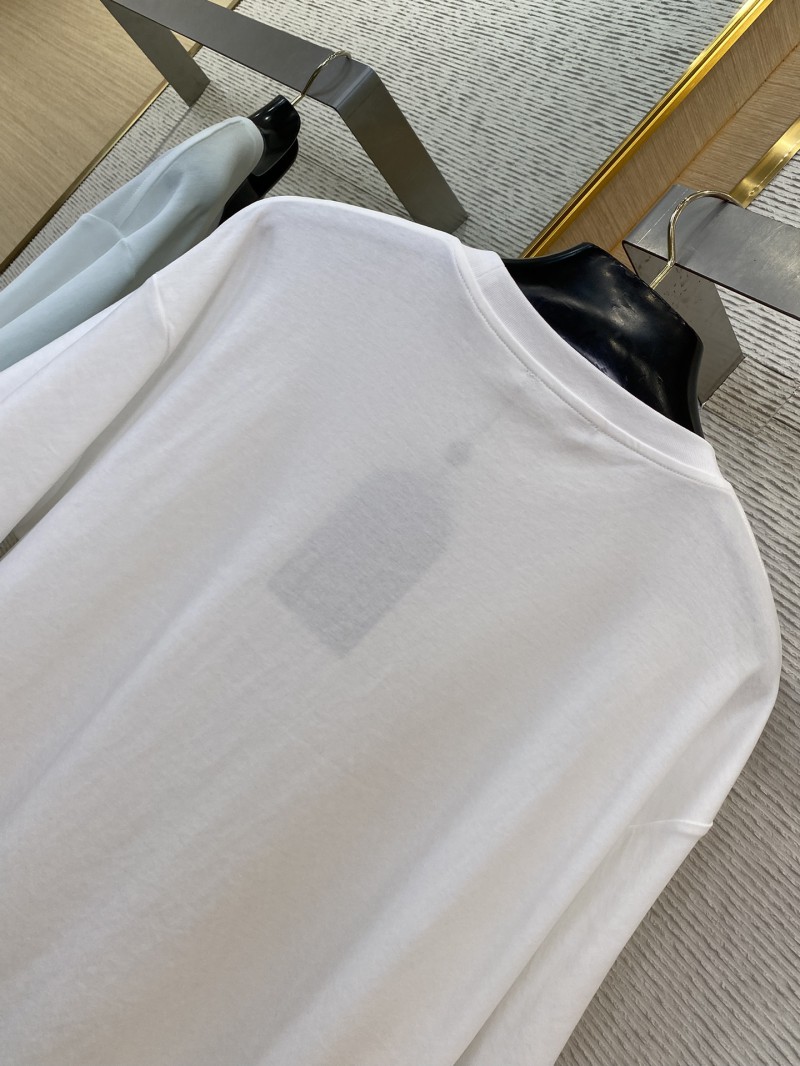 LV Logo Printed Crew Neck Short Sleeve T-Shirt Pink 7