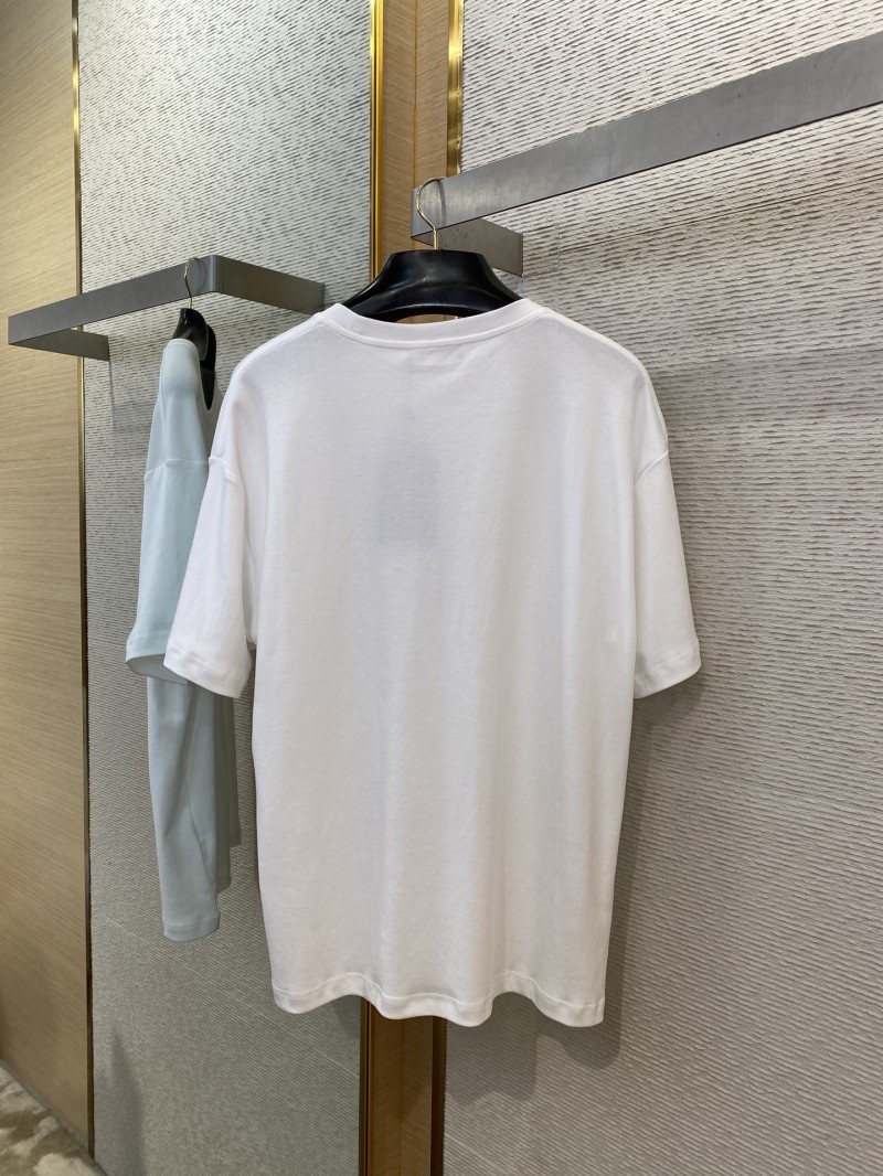 LV Logo Print Crew Neck Short Sleeve T-Shirt Black 6