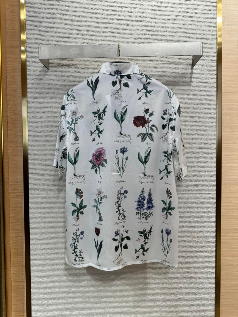 Dior Floral Lapel Short Sleeve Shirt 1