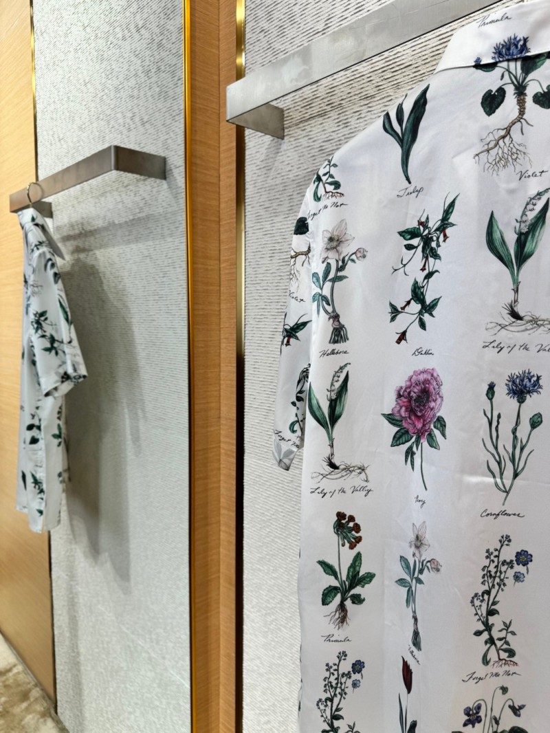 Dior Floral Lapel Short Sleeve Shirt 6