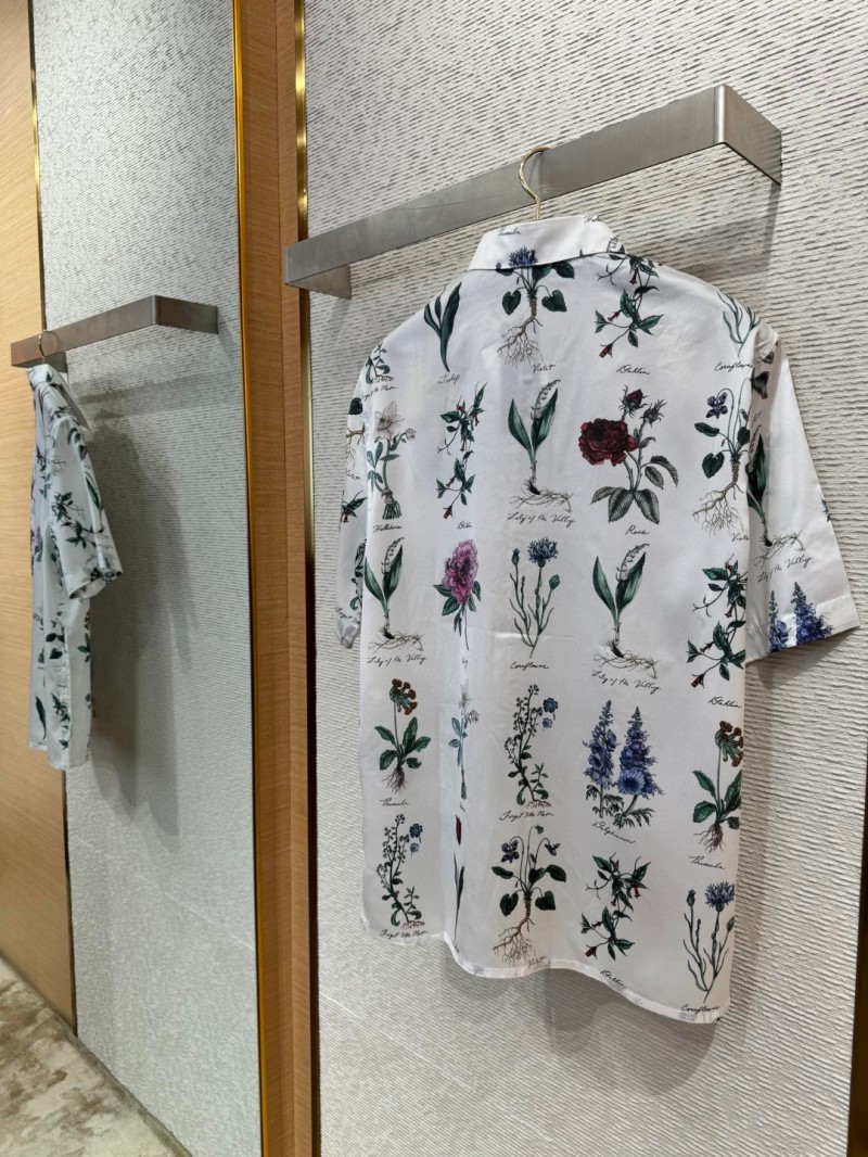 Dior Floral Lapel Short Sleeve Shirt 7