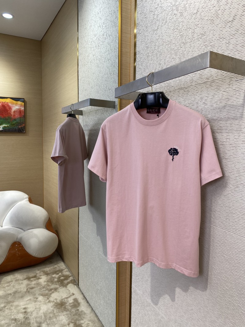 Gucci Rose Embroidery Round Neck Short Sleeve T-Shirt 2