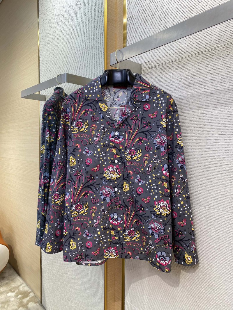 Gucci Floral Print Long Sleeve Shirt 4