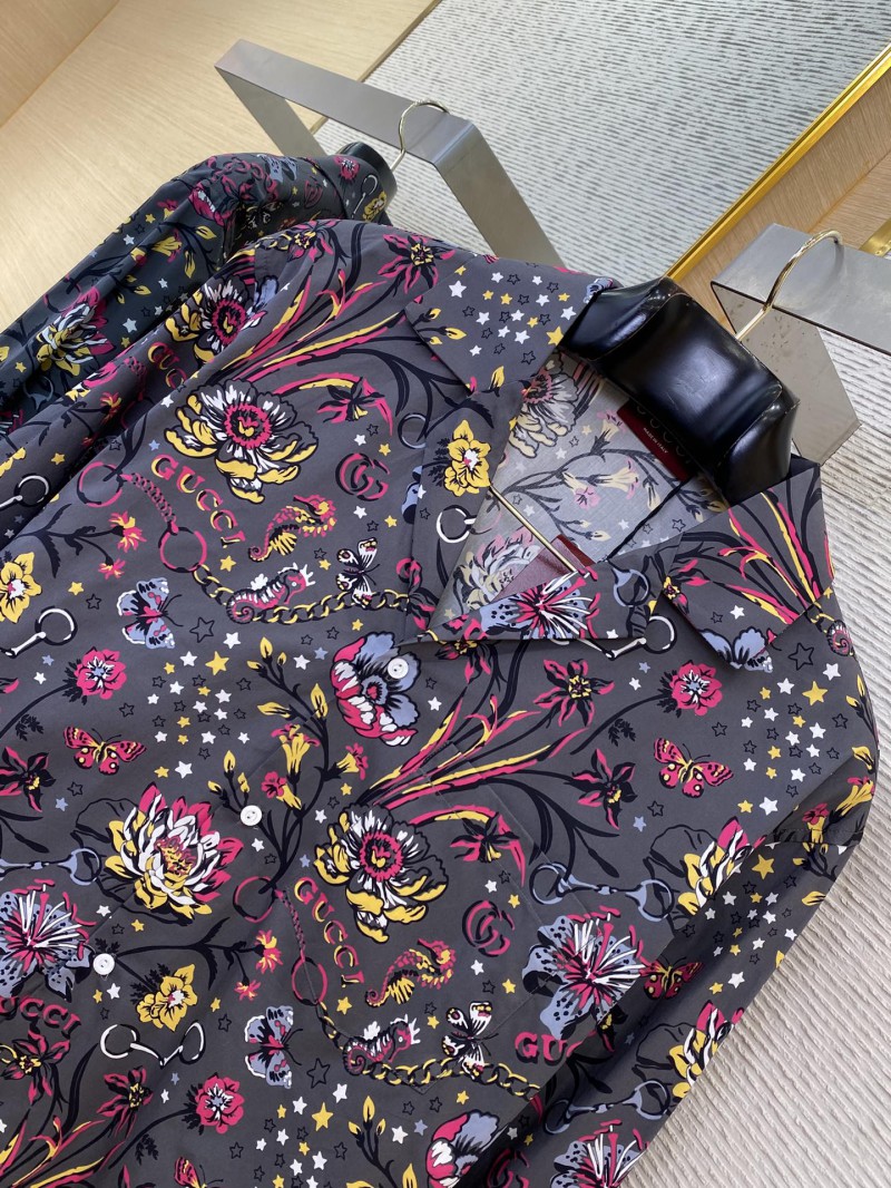 Gucci Floral Print Long Sleeve Shirt 5