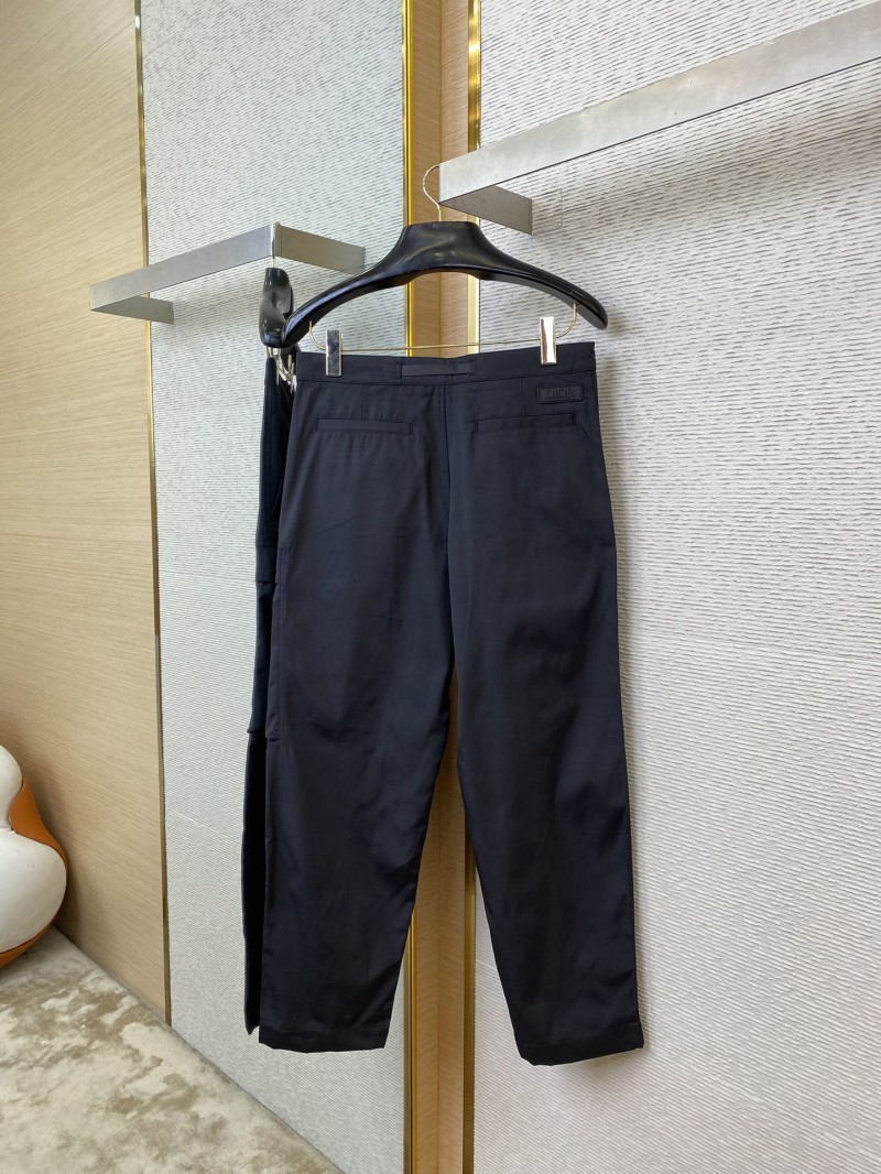 Dior Metallic Button Work Trousers Black 6