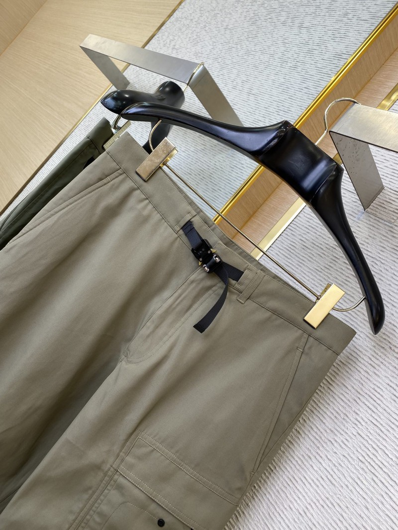 Dior Metallic Buttoned Work Trousers Dark Green 5