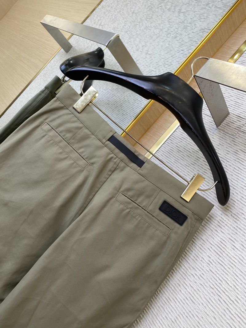 Dior Metallic Buttoned Work Trousers Dark Green 7
