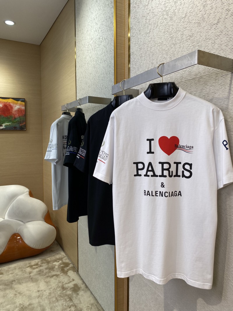 Balenciaga Love Print Short Sleeve T-Shirt Black 2