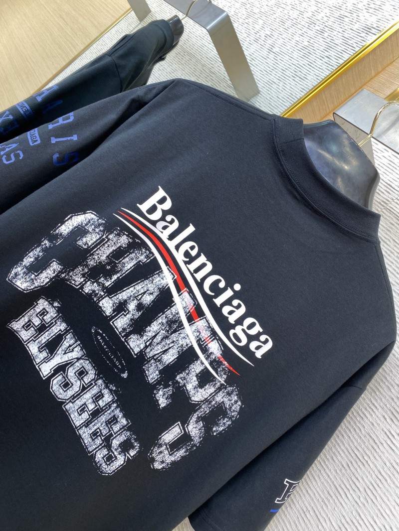 Balenciaga Love Print Short Sleeve T-Shirt Black 7