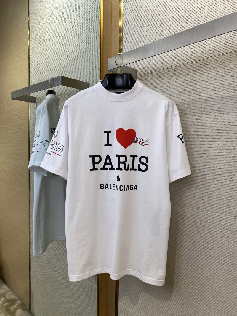 Balenciaga Love Print Short Sleeve T-Shirt White 4