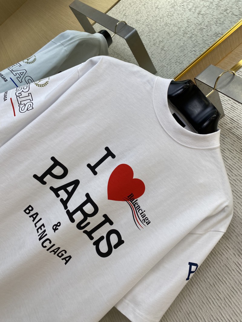Balenciaga Love Print Short Sleeve T-Shirt White 5
