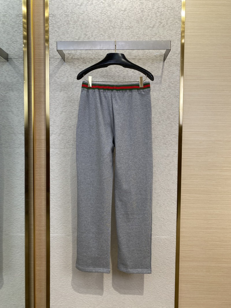 Gucci Red and Green Webbing Casual Trousers 1