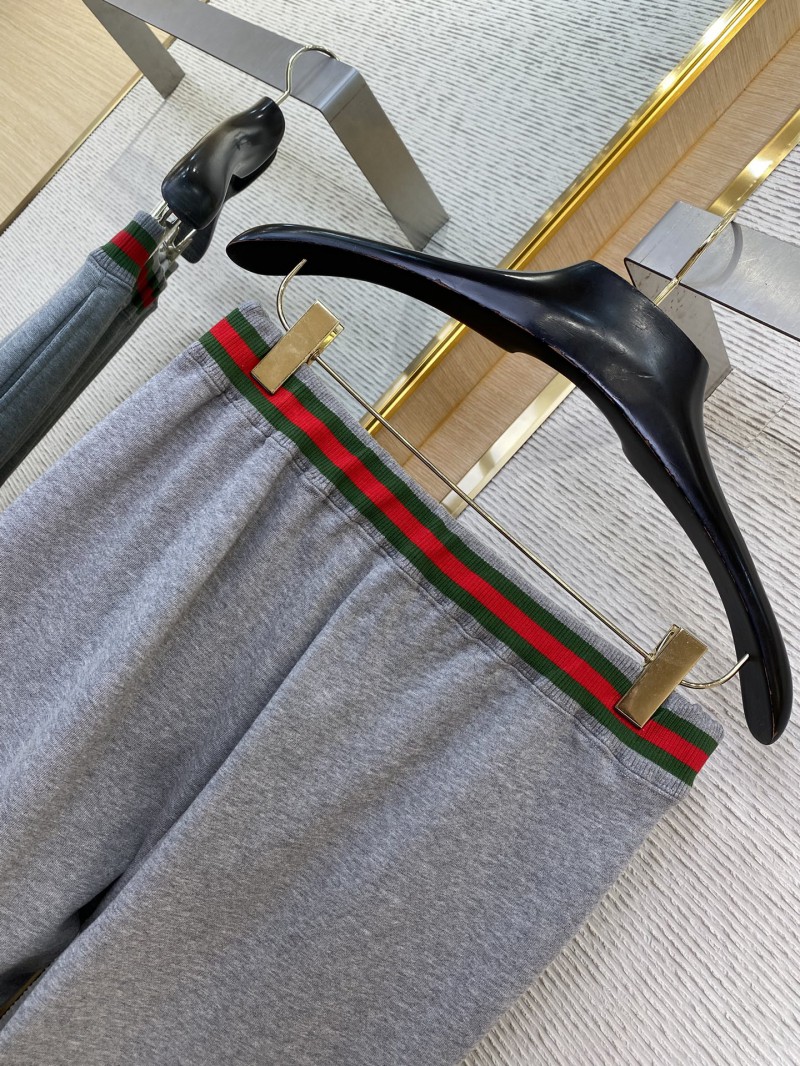 Gucci Red and Green Webbing Casual Trousers 7