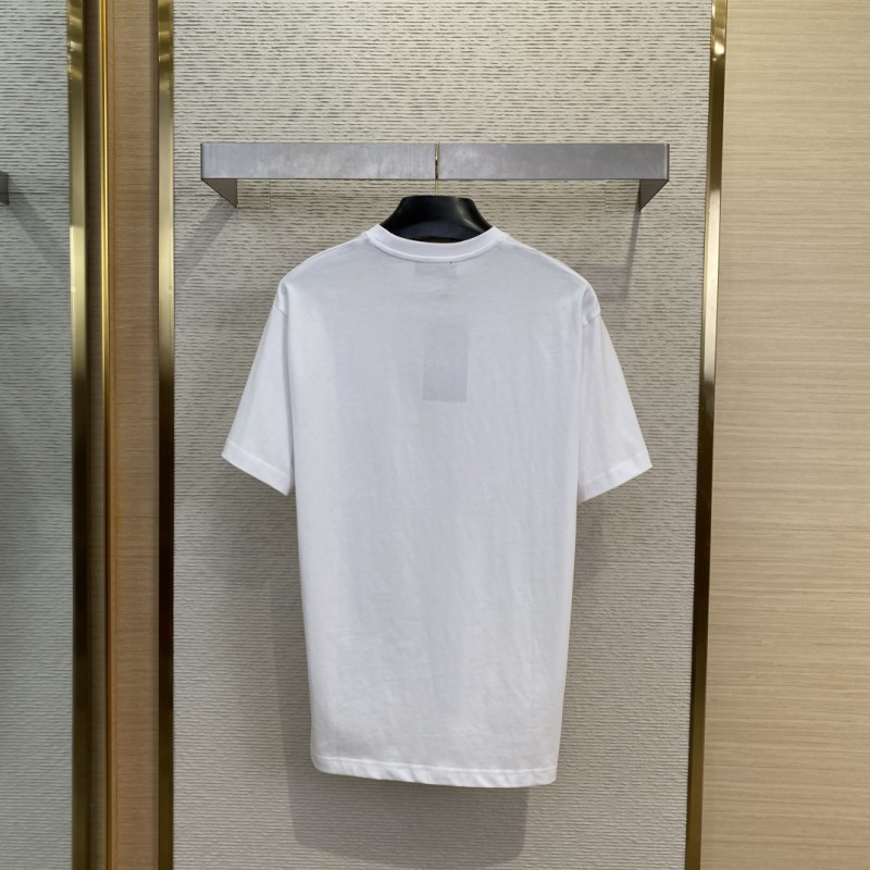 Gucci Collar Stripe Printed Round Neck Short Sleeve T-Shirt 1