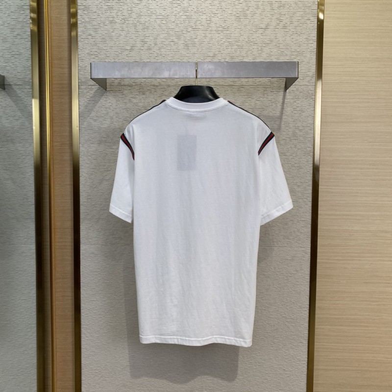 Gucci Ribbon Embroidery Short Sleeve T-Shirt 1