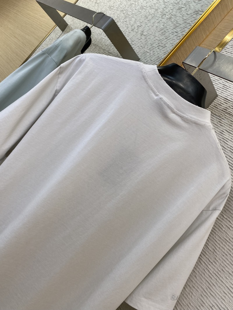Balenciaga Hole-ripped portrait print round neck short sleeve T-shirt 7