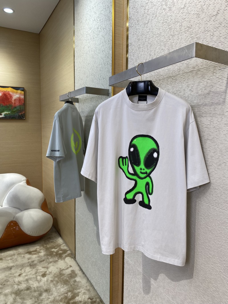 Balenciaga Alien Fluorescent Short Sleeve T-Shirt 2
