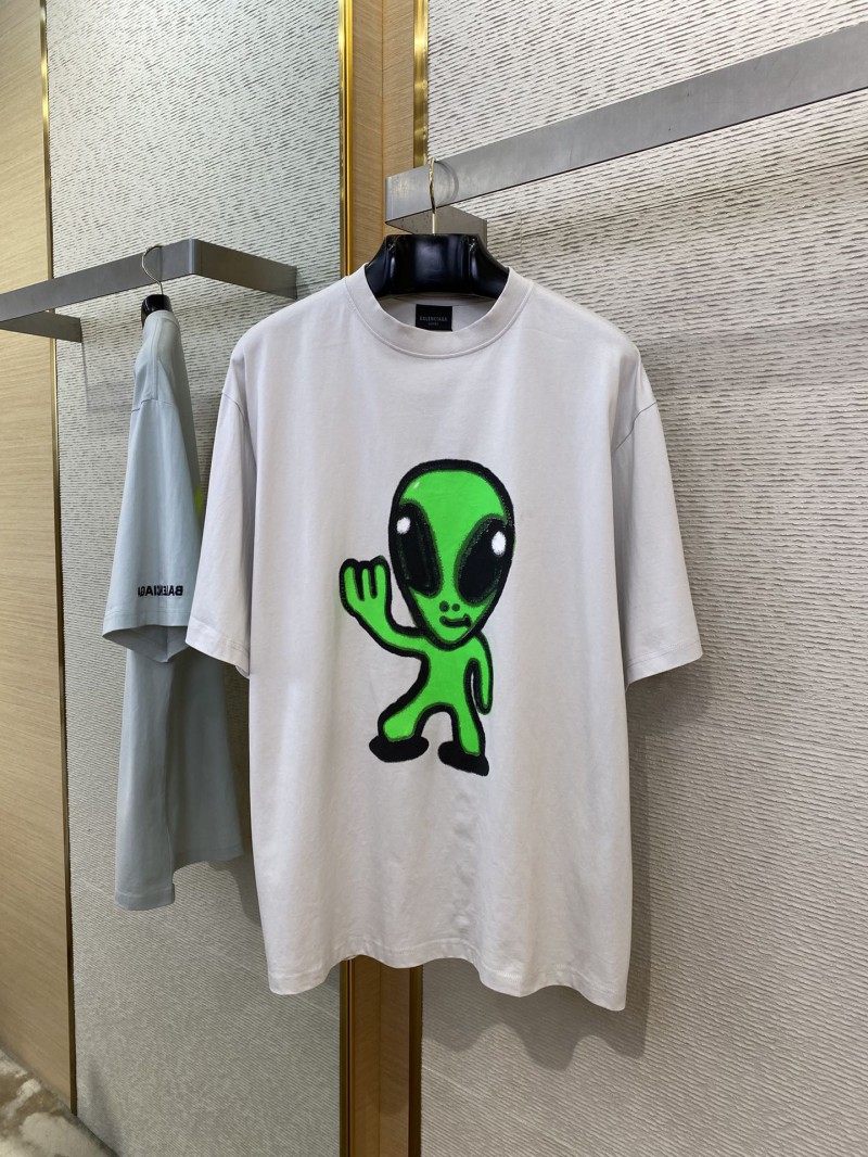 Balenciaga Alien Fluorescent Short Sleeve T-Shirt 4