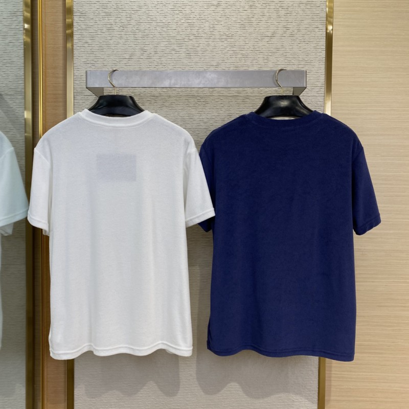 Prada Triangle Label Towel Short Sleeve T-Shirt Blue 1