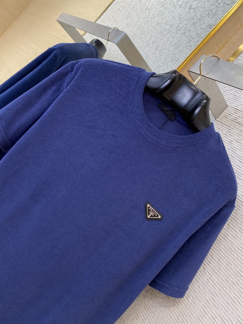 Prada Triangle Label Towel Short Sleeve T-Shirt Blue 5