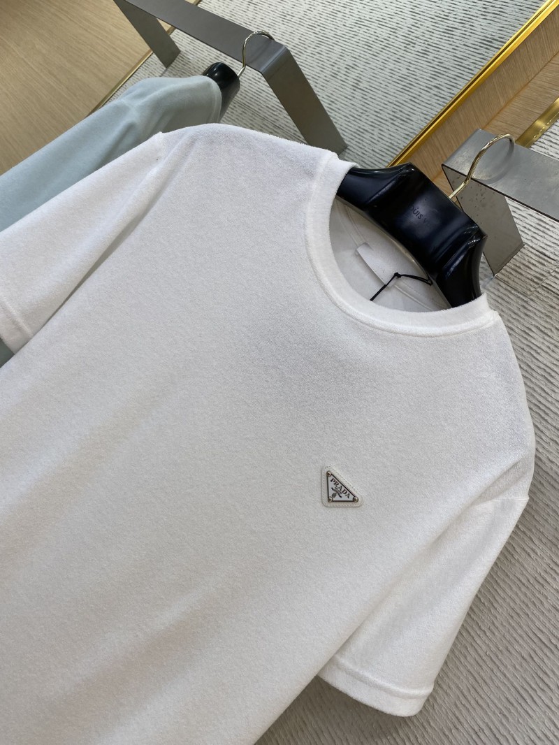 Prada Triangle Label Towel Short Sleeve T-Shirt White 5