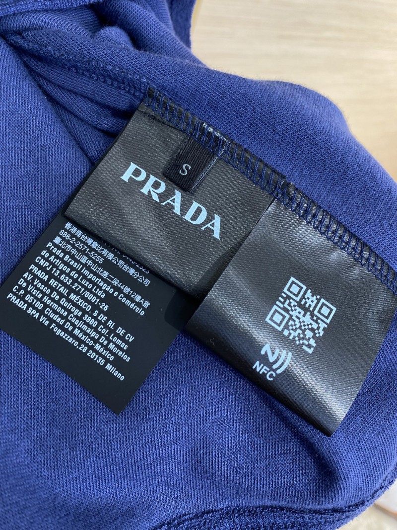 Prada Triangle Label Towel Short Sleeve T-Shirt Blue 8