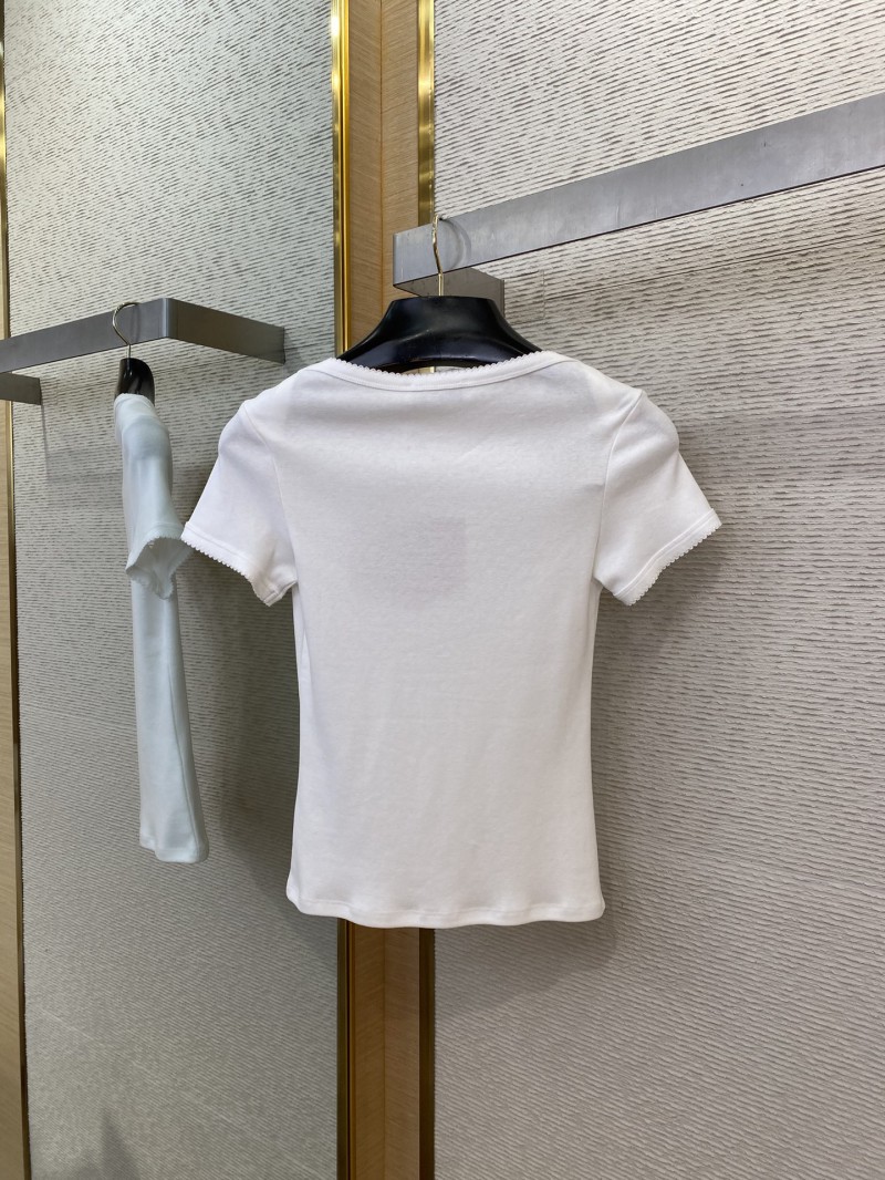 Miu Miu White Small Sailboat gossip Slim Fit T-Shirt 6