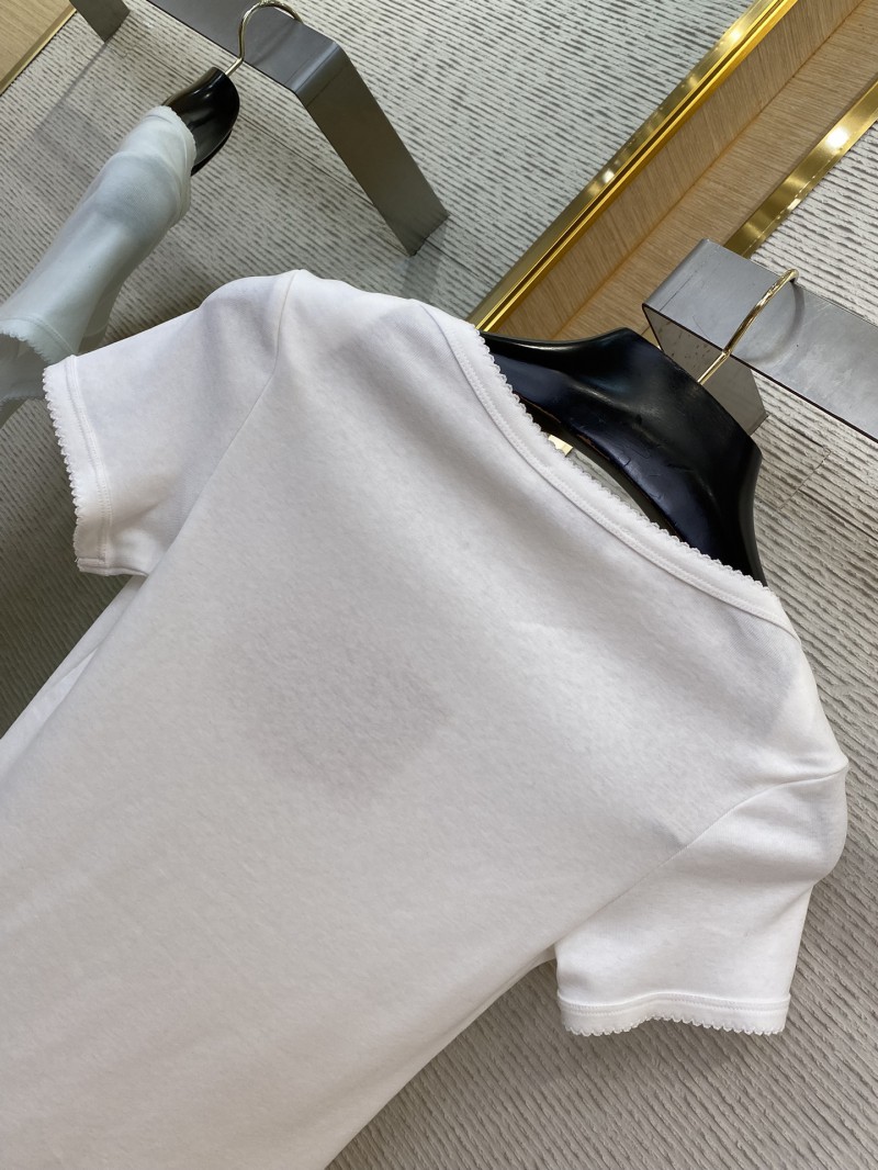 Miu Miu White Small Sailboat gossip Slim Fit T-Shirt 7
