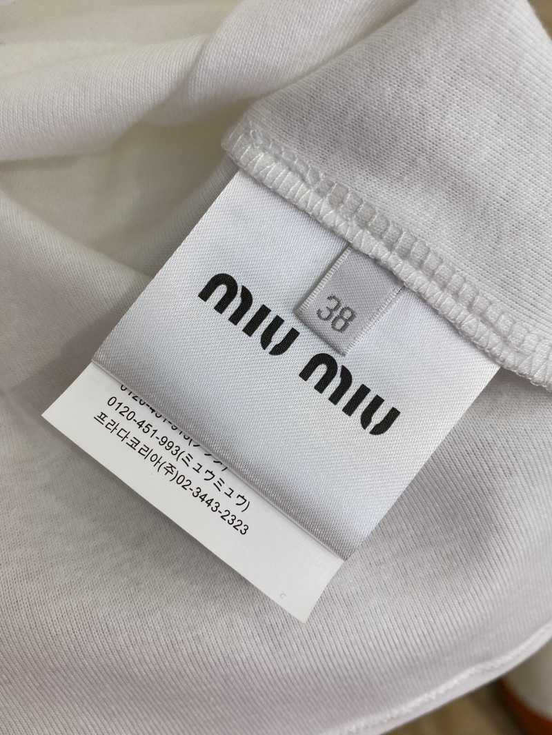 Miu Miu White Small Sailboat gossip Slim Fit T-Shirt 8