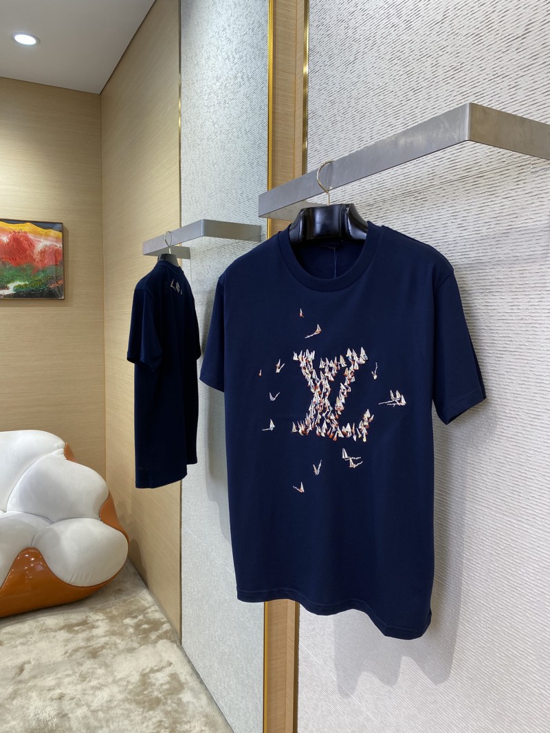 LV Sailboat Logo Embroidered Short Sleeve T-Shirt 2