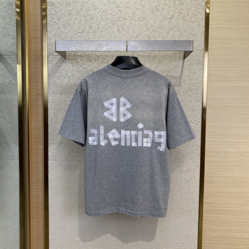 Balenciaga Mylar Tape Print Short Sleeve T-Shirt 1
