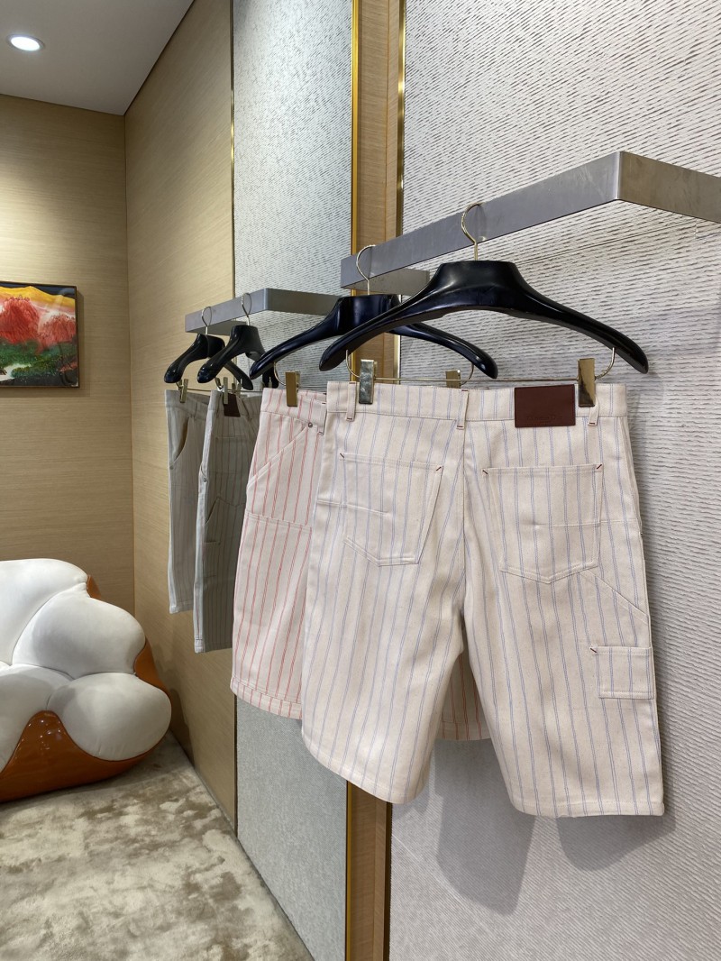 Dior logo embroidered striped shorts white 3