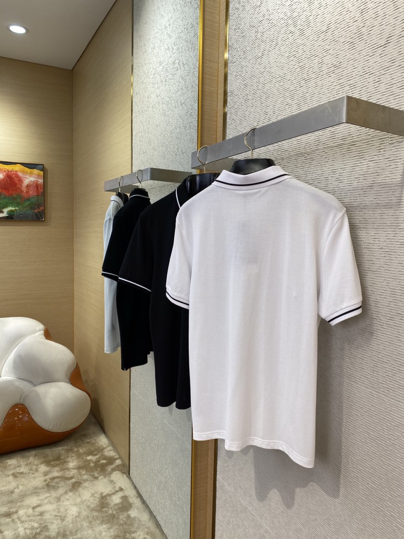 Dior Bee logo embroidered polo shirt black 3