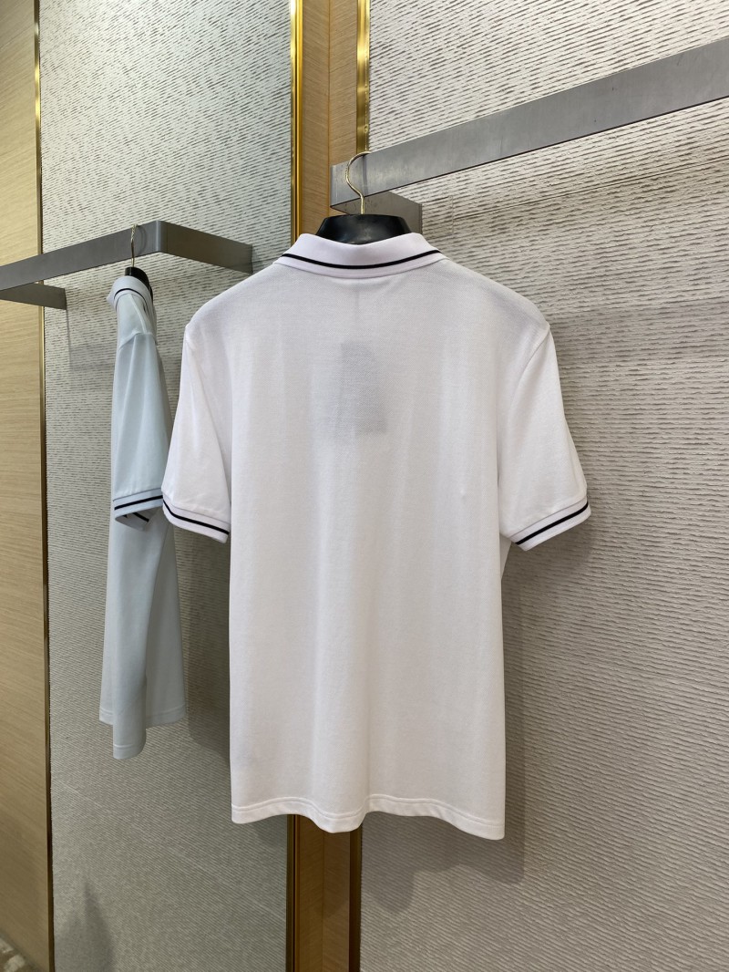 Dior Bee logo embroidered polo shirt white 6