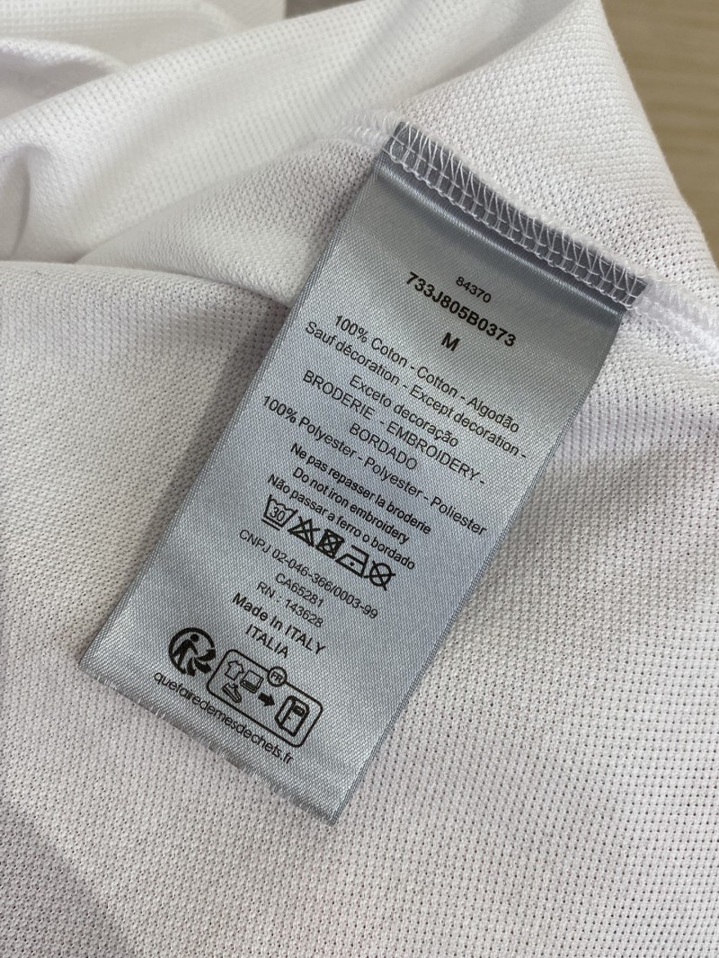 Dior Bee logo embroidered polo shirt white 8