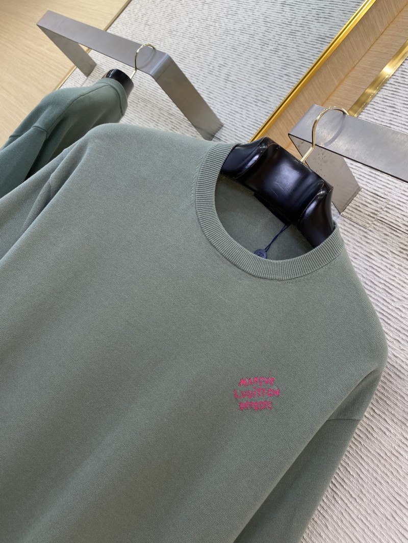 LV Appliqu??d Sleeve Knit Short Sleeve T-Shirt 5