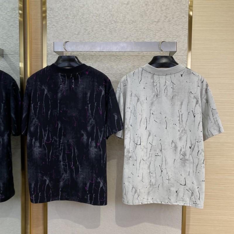 Maison Margiela Clashing Burnout Print Reversible Short Sleeve T-Shirt Black 1