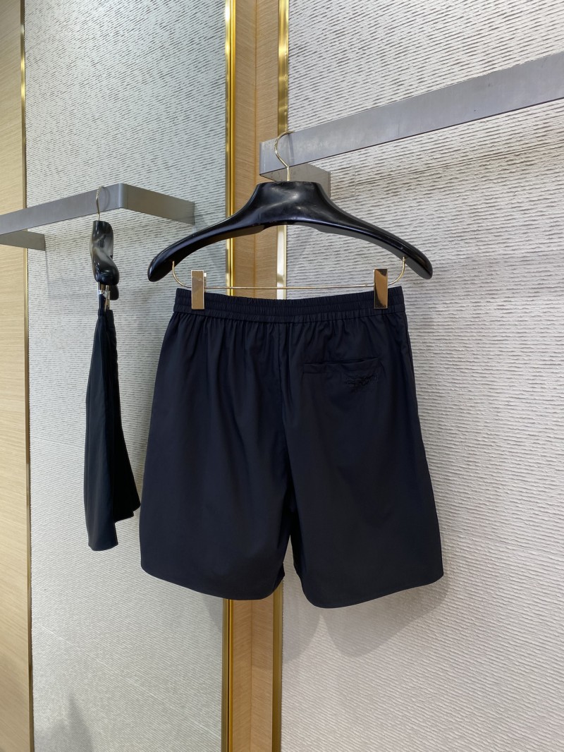 Fendi Letter Embroidered Straight Leg Nylon Shorts Black 6