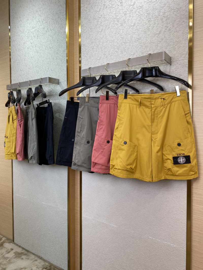 Dior ?? stone island co-branded shorts yellow 2