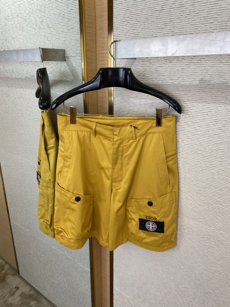 Dior ?? stone island co-branded shorts yellow 6