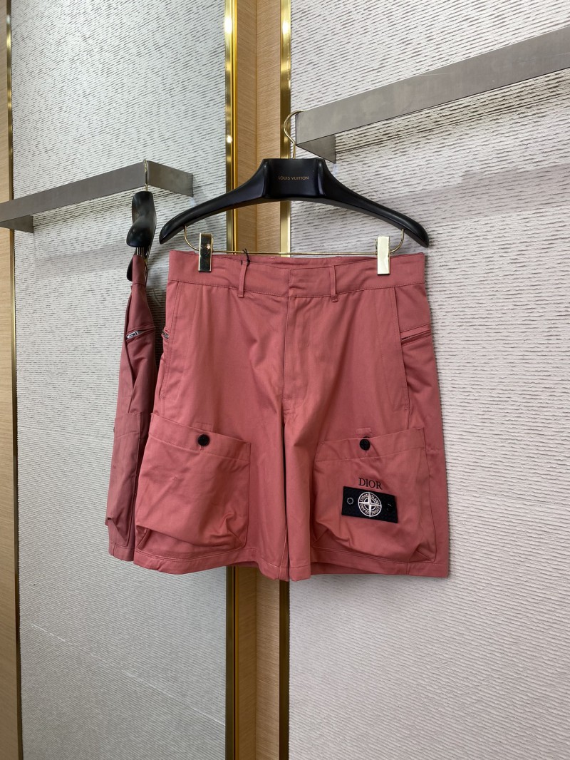 Dior ?? stone island co-branded shorts Burgundy 4