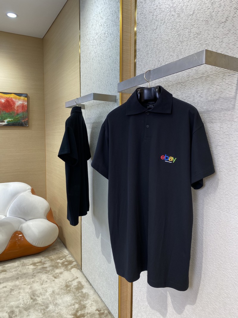 Balenciaga Rainbow Letter Embroidered Polo Shirt 3