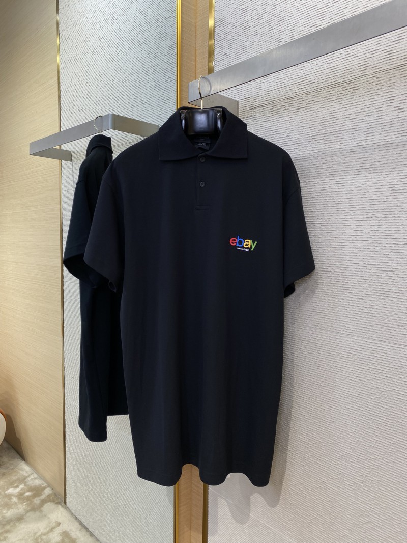 Balenciaga Rainbow Letter Embroidered Polo Shirt 5