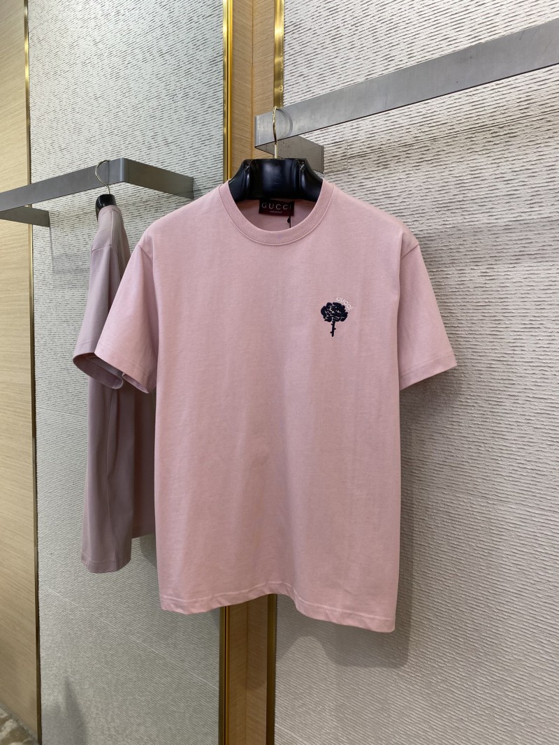 Gucci Rose Embroidery Round Neck Short Sleeve T-Shirt 4