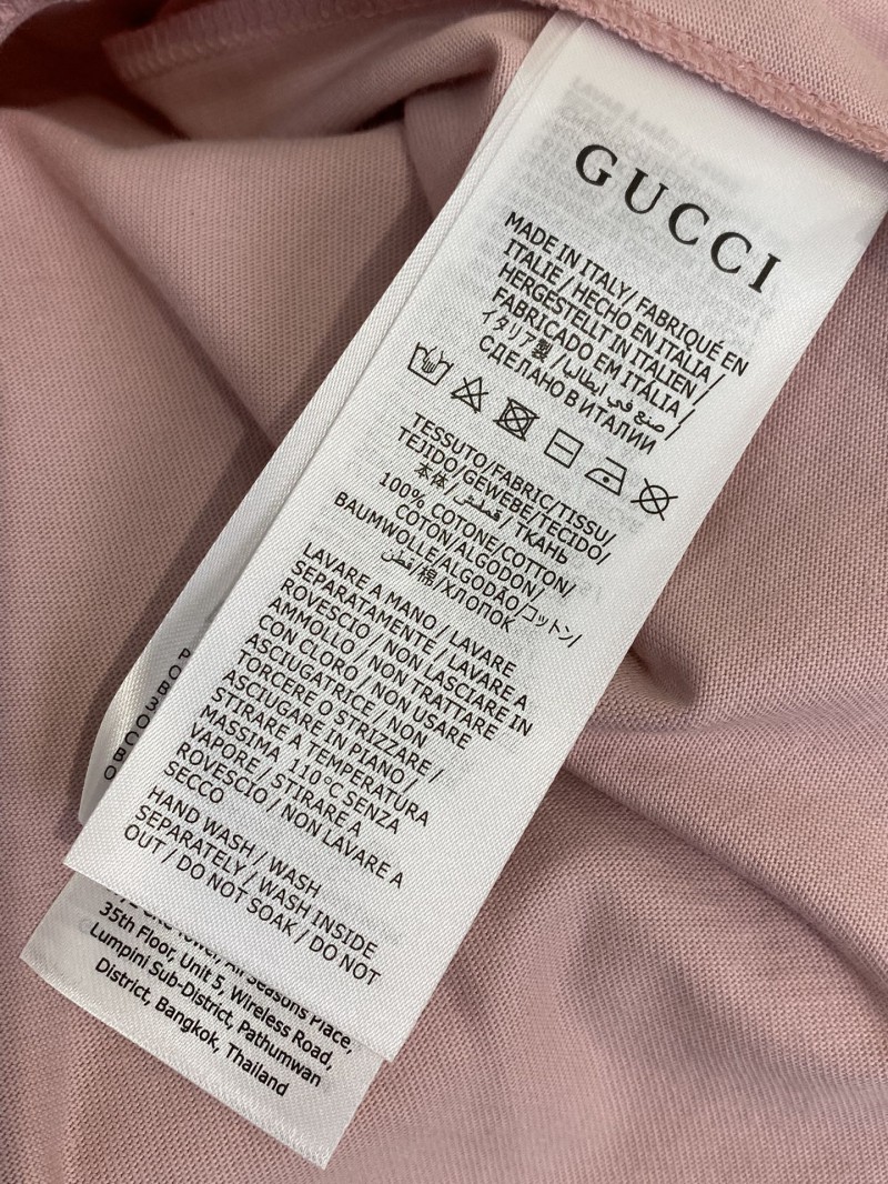 Gucci Rose Embroidery Round Neck Short Sleeve T-Shirt 7