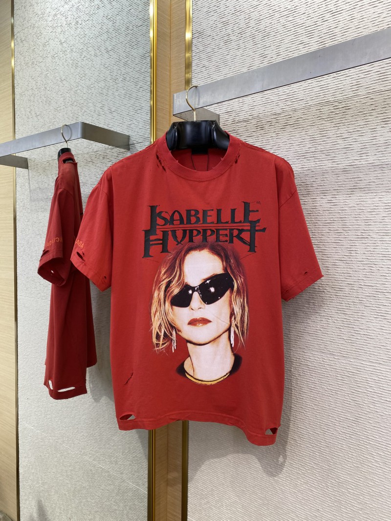 Balenciaga Co-branded Portrait Print Short Sleeve T-Shirt 4