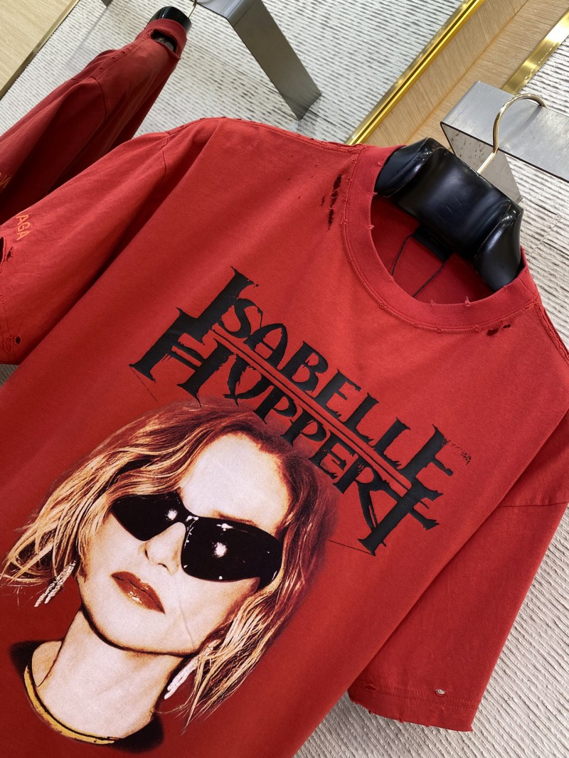 Balenciaga Co-branded Portrait Print Short Sleeve T-Shirt 5